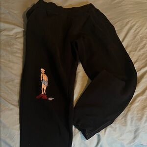 Women Black Joggers with AquaTeen Hunger Force | Limited edition Character pants